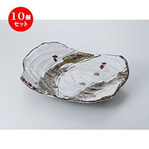 10個セット ☆ 盛込皿 ☆ 錆絵辰砂渦彫11.0盛込皿 [ 35 x 27 x 7cm ］ | 人気 おすすめ 食器 業務用 飲食店 カフェ うつわ 器 おしゃれ かわいい ギフト プレゼント 引き出物 誕生日 贈り物 贈答品 食器セット