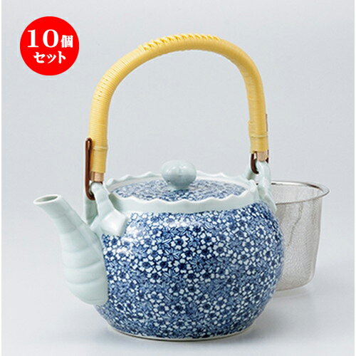 10個セット 土瓶 / 桜もみじ8号土瓶（Uアミ付） [ 16 x 13cm 1500cc ] | ポット 急須 土瓶 お茶 大きい 一服 まったり 人気 おすすめ 食器 業務用 飲食店 カフェ うつわ 器 おしゃれ かわいい ギフト プレゼント 引き出物 誕生日 贈り物 贈答品 食器セット