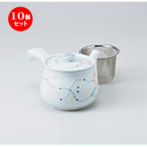 楽天せともの本舗10個セット 急須 / スイトピー急須（大）（Uアミ付）12 x 10cm 600cc ] | ポット 急須 きゅうす 土瓶 お茶 一服 まったり 人気 おすすめ 食器 業務用 飲食店 カフェ うつわ 器 おしゃれ かわいい ギフト プレゼント 引き出物 誕生日 贈り物 贈答品 食器セット