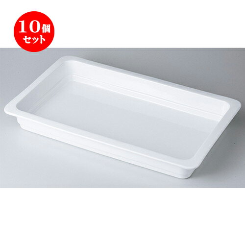 10個セット☆ モダンスタイル ☆ バンケットディッシュ（1/1・・6.5cm） [ 53 x 32.5 x 6.5cm ] | 四角 スクエア スクエアー 角皿 パスタ 人気 おすすめ 食器 洋食器 業務用 飲食店 カフェ うつわ 器 おしゃれ かわいい ギフト プレゼント 引き出物 誕生日 食器セット