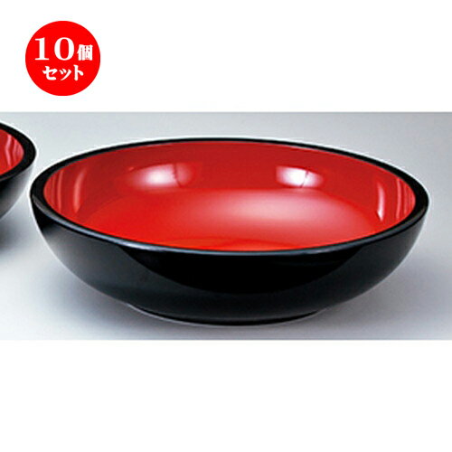 10個セット ☆ 越前漆器 ☆ 尺8 新こね鉢 黒内朱 [ φ541 x h 110mm ］ | 蕎麦 そば うどん 出前 和食 パーティ おすすめ 人気 食器 業務用 飲食店 カフェ うつわ 器 おしゃれ かわいい お洒落 ギフト プレゼント 引き出物 内祝い 結婚祝い 誕生日 贈り物 贈答品