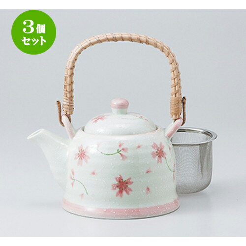 3個セット 土瓶 / 土瓶 さくらさくら [ 16 x 12.5 x 11.5cm 600cc ] | ポット 急須 土瓶 お茶 大きい ..