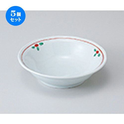 5個セット☆ 小鉢 ☆ 青地赤絵花紋4.0浅丼 ［ 14.3 x 4cm ］ | 小鉢 小 小さい 鉢 ボウル 万能 人気 おすすめ 食器 業務用 飲食店 カフェ うつわ 器 おしゃれ かわいい ギフト プレゼント内祝い 結婚祝い 誕生日 贈り物 贈答品 食器セット