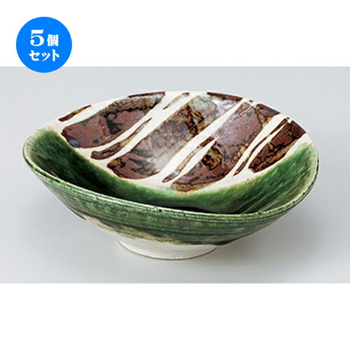5個セット☆ 中鉢特選 ☆ 織部十草たわみ取り鉢 ［ 16 x 14.5 x 5.3cm ］ | 中鉢 盛鉢 取り鉢 ボウル 中 おすすめ 人気 食器 業務用 飲食店 カフェ うつわ 器 おしゃれ かわいい お洒落 ギフト プレゼント 引き出物 内祝い 結婚祝い 誕生日 贈り物 贈答品 食器セット