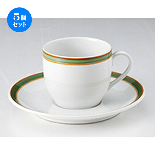 5個セット☆ 洋陶オープン ☆ オリーブライン(強) コーヒーC/S [ 碗 7.5 x 6.5cm 180cc ] | コーヒー カップ ティー 紅茶 喫茶 人気 おすすめ 食器 洋食器 業務用 飲食店 カフェ うつわ 器 おしゃれ かわいい ギフト プレゼント 引き出物 誕生日 贈答品 食器セット