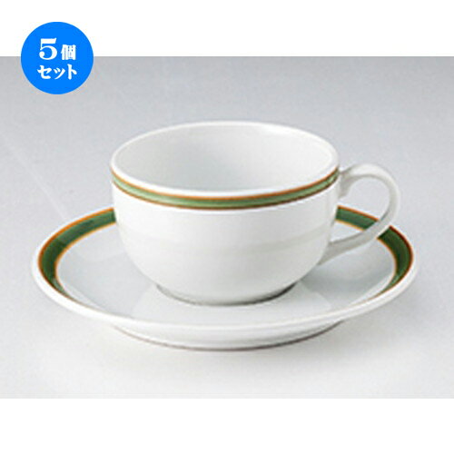 5個セット☆ 洋陶オープン ☆ オリーブライン(強) 紅茶C/S [ 碗 9 x 5cm 200cc ] | コーヒー カップ ティー 紅茶 喫茶 人気 おすすめ 食器 洋食器 業務用 飲食店 カフェ うつわ 器 おしゃれ かわいい ギフト プレゼント 引き出物 誕生日 贈答品 食器セット