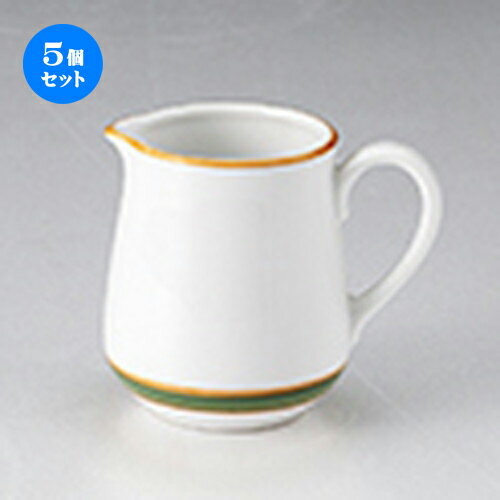 5個セット☆ 洋陶オープン ☆ オリーブライン(強) クリーマー [ 5.5 x 6.3cm ・100cc ] | クリーム ミルク ポット ソース ドレッシング カスター 人気 おすすめ 食器 洋食器 業務用 飲食店 カフェ おしゃれ かわいい ギフト プレゼント 自宅用 食器セット