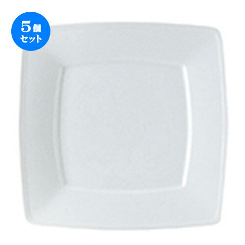 5個セット☆ 洋陶オープン ☆ GIGA（白磁強化） SQA101 GIGA スクエア10″プレート [ 27.8 x 2.7cm ・内径17.5cm ] | 大皿 プレート パーティ 人気 おすすめ 食器 洋食器 業務用 飲食店 カフェ うつわ 器 おしゃれ かわいい ギフト プレゼント 大きい 食器セット
