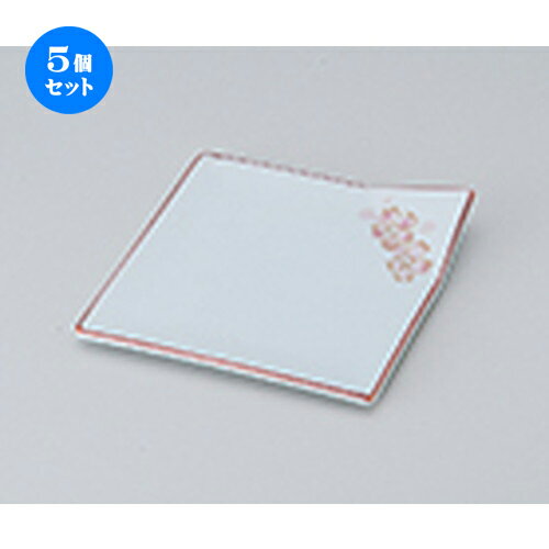 5個セット☆松花堂☆桜角皿[11....