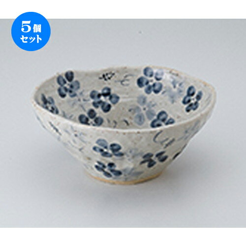 5個セット ☆ 多用鉢 ☆ 亜福窯 藍花ボールM（藍） [ 18 x 8.5cm ］ | 中鉢 盛鉢 取り鉢 ボウル 中 おすすめ 人気 食器 業務用 飲食店 カフェ うつわ 器 おしゃれ かわいい お洒落 ギフト プレゼント 引き出物 内祝い 結婚祝い 誕生日 贈り物 贈答品 食器セット