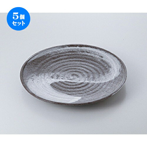 5個セット☆ 萬古焼盛込皿 ☆ 白刷毛目10.0丸皿 [ 30.5cm ］ | 盛皿 和食 取り皿 居酒屋 人気 おすすめ 食器 業務用 ファミリー 飲食店 カフェ うつわ ホテル 家庭用 器 おしゃれ SNS 内祝い ギフト プレゼント パーティ 引き出物 誕生日 記念日 SNS 食器セット