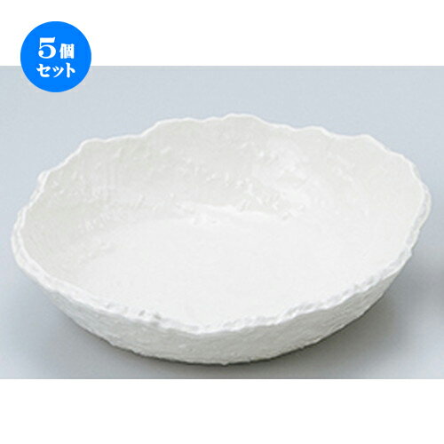 5個セット☆ 萬古焼盛込皿 ☆ 白釉 9.0大鉢 [ 24.5 x 26 x 6cm ］ | 盛皿 和食 取り皿 居酒屋 人気 おすすめ 食器 業務用 ファミリー 飲食店 カフェ うつわ ホテル 家庭用 器 おしゃれ SNS 内祝い ギフト プレゼント パーティ 引き出物 誕生日 記念日 SNS 食器セット