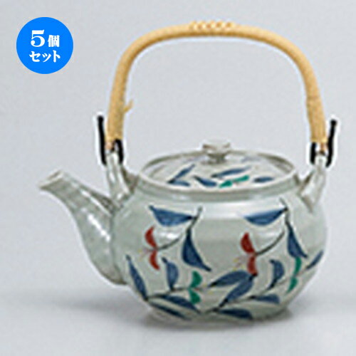 5個セット 思い花4号土瓶（M） [ 550cc ] [有田焼土瓶蒸し] | 土瓶蒸し 土瓶むし 松茸 マツタケ 料亭 人気 おすすめ 食器 業務用 飲食店 カフェ うつわ 器 おしゃれ かわいい ギフト プレゼント 誕生日 贈り物 贈答品 食器セット