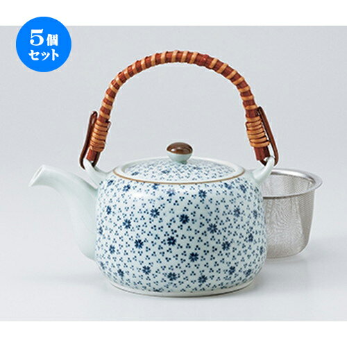 5個セット 土瓶 / 風たより4号土瓶（Uアミ付） [ 12.5 x 9.8cm 700cc ] | ポット 急須 土瓶 お茶 大きい 一服 まったり 人気 おすすめ 食器 業務用 飲食店 カフェ うつわ 器 おしゃれ かわいい ギフト プレゼント 引き出物 誕生日 贈り物 贈答品 食器セット