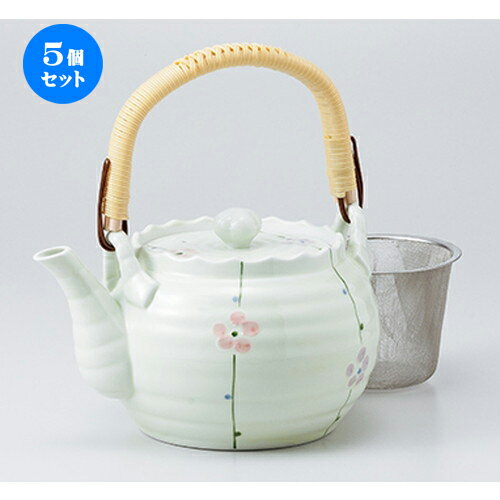 5個セット 土瓶 / 梅六兵衛8号土瓶（Uアミ付） [ 16 x 13cm 1500cc ] | ポット 急須 土瓶 お茶 大きい 一服 まったり 人気 おすすめ 食器 業務用 飲食店 カフェ うつわ 器 おしゃれ かわいい ギフト プレゼント 引き出物 誕生日 贈り物 贈答品 食器セット