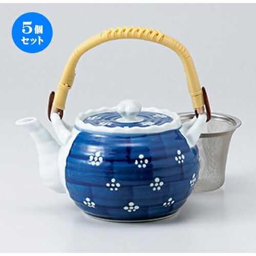 5個セット 土瓶 / 梅小紋六兵衛4号土瓶（Uアミ付） [ 12 x 10cm 680cc ] | ポット 急須 土瓶 お茶 大きい 一服 まったり 人気 おすすめ 食器 業務用 飲食店 カフェ うつわ 器 おしゃれ かわいい ギフト プレゼント 引き出物 誕生日 贈り物 贈答品 食器セット