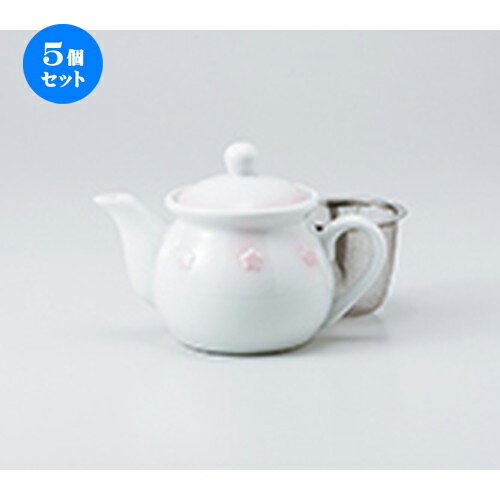 5個セット☆ ポット ☆ 染付ポット 紅梅（2179-4） [ 15.5 x 9 x 12cm ・ 400cc ］ | 人気 おすすめ 食器 業務用 飲食店 カフェ うつわ 器 おしゃれ かわいい ギフト プレゼント 引き出物 誕生日 贈り物 贈答品 食器セット