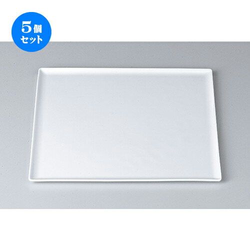 5個セット☆ モダンスタイル ☆ NY24cmスクエア（超軽量白磁） [ 24.5 x 24.5 x 0.3cm ] | 四角 スクエア スクエアー 角皿 パスタ 人気 おすすめ 食器 洋食器 業務用 飲食店 カフェ うつわ 器 おしゃれ かわいい ギフト プレゼント 引き出物 誕生日 贈り物 贈答品 食器セット