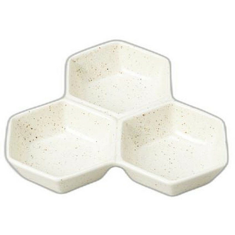 クリーム粉引3品皿 [ 20.5 x 7.5 x 2.5cm ] | 仕切皿 3品 | おすすめ 人気 食器 業務用 飲食店 カフェ うつわ おしゃれ かわいい 可愛い ギフト プレゼント 引き出物 結婚祝い 誕生日