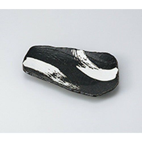 焼物皿 黒炭白刷毛 焼物皿 ［ 25.5 x 17.2 x 3cm ］ | 焼き物皿 ステーキ皿 サンマ 焼き魚 食器 業務用 飲食店 カフェ うつわ 器 おしゃれ かわいい お洒落 ギフト プレゼント 引き出物 内祝い 結婚祝い 誕生日 贈り物 贈答品 おすすめ 人気(3)