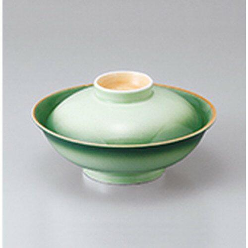 蓋物 緑彩平蓋向 ［ 16.7 x 9cm ］ | 煮物 料亭 旅館 割烹 碗 人気 おすすめ 食器 業務用 飲食店 カフェ うつわ 器 おしゃれ かわいい ギフト プレゼント 引き出物 誕生日 贈り物 贈答品