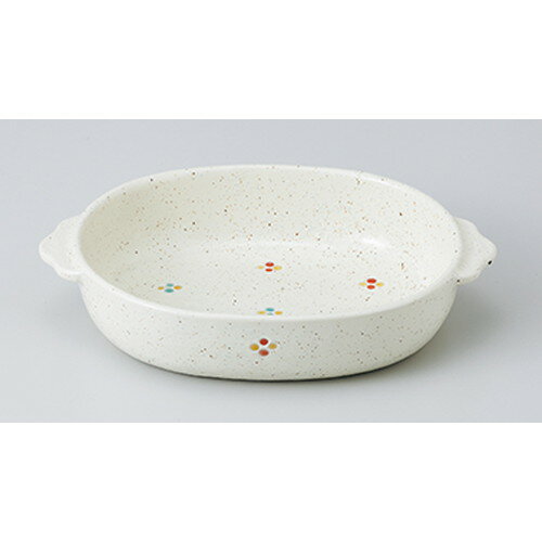 オーブン食器 グラタン　水玉 ［ 18.5 x 12.7 x 3.8cm ］ | グラタン スープ ドリア アヒージョ シチュー 人気 おすすめ 食器 洋食器 業務用 飲食店 カフェ うつわ 器 おしゃれ かわいい ギフト プレゼント 引き出物 誕生日 贈り物 贈答品 自宅 レストラン