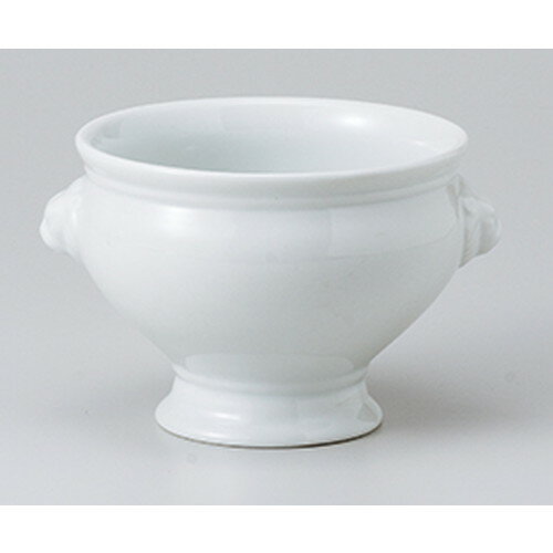 洋小物 白磁ライオントリフ（大）（701097） ［ 11.8 x 9.1cm 470cc ］ | スープ碗 スープ スープマグ 汁椀 人気 おすすめ 食器 洋食器 業務用 飲食店 カフェ うつわ 器 おしゃれ かわいい ギフト プレゼント 引き出物 誕生日 贈り物 贈答品