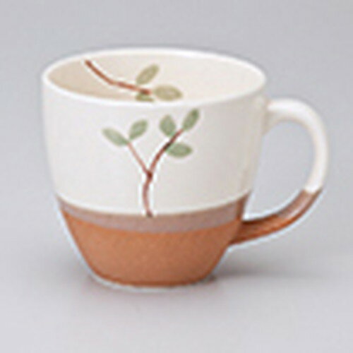 碗皿 リーフマグ レンガ ［ 9.6 x 8.6cm ・ 330cc ］