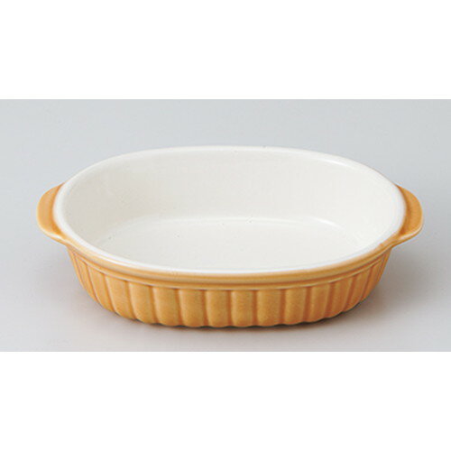 オーブン食器 オレンジ　舟型グラタン ［ 18.5 x 12.5 x 4cm ］ | グラタン スープ ドリア アヒージョ シチュー 人気 おすすめ 食器 洋食器 業務用 飲食店 カフェ うつわ 器 おしゃれ かわいい ギフト プレゼント 引き出物 誕生日 贈り物 贈答品 自宅 レストラン