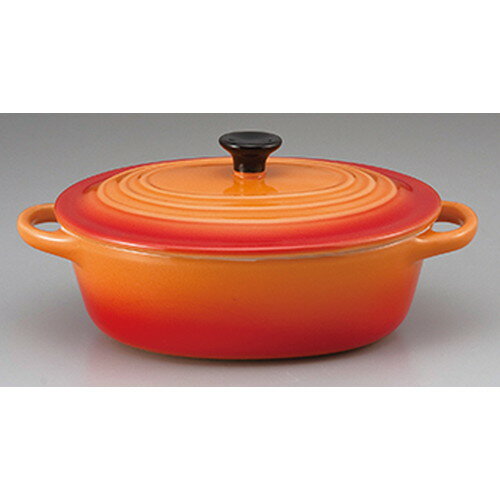 オーブン食器 ラ・フィーヌ17cm楕円キャセロール（OR） ［ 20 x 12.5 x 8.5cm ］ | 鍋 両手鍋 土鍋 人気 おすすめ 食器 洋食器 業務用 飲食店 カフェ うつわ 器 おしゃれ かわいい ギフト プレゼント 引き出物 誕生日 贈り物 贈答品