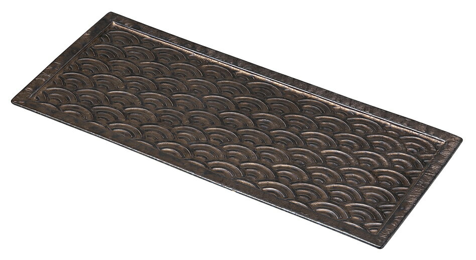 金結晶青海波長角37cmプレート [37.8×16.2×1.5cm] | 器 食器 和食器 和皿 和