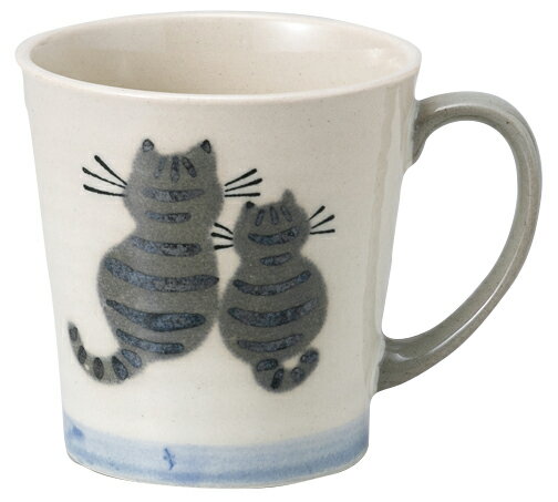 ネコ軽マグ ブルー [8.8×8.8cm 310cc] | 器 食器 和食器 洋食器 和皿 和食 飲食店 レストラン ホテル カフェ 和カフェ 喫茶店 居酒屋 通販 料亭 業務用 家庭用 贈答 プレゼント ギフト 雑貨店 おしゃれ かわいい お祝い セット マグ 猫 ねこ アニマル