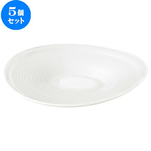 5個セット☆ 変形皿 ☆ ラッフル 28cm 変形深皿 [ L 28 x S 27 x H 4.2cm ] | 変形 皿 取り皿 お皿 プレート 人気 おすすめ 食器 洋食器 業務用 飲食店 カフェ うつわ 器 おしゃれ かわいい ギフト プレゼント 引き出物 誕生日 贈り物 贈答品 自宅 イベントのサムネイル