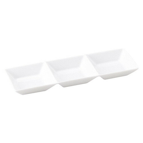 ☆ 仕切皿 ☆ スクエアー 3連深皿 [ L 29.1 x S 9.7 x H 2.9cm ] | 仕切り皿 しきり皿 ビュッフェ 仕切り 人気 おすすめ 食器 洋食器 業務用 飲食店 カフェ うつわ 器 おしゃれ かわいい ギフト プレゼント 引き出物 誕生日 贈り物 贈答品