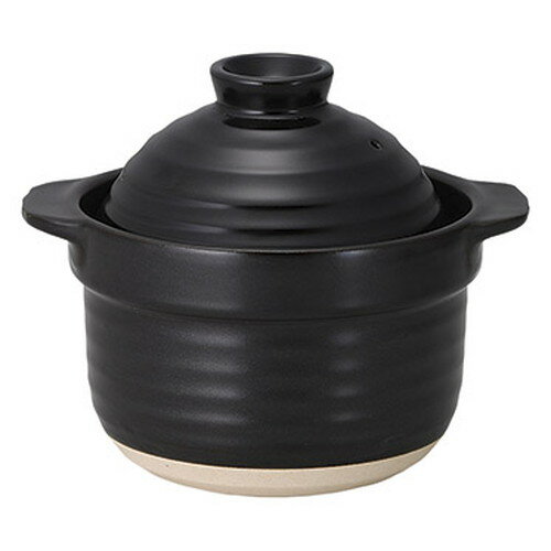 [商品名]　ご飯炊き 2合炊き 黒[素材]　陶磁器[寸法]　[ L 20.5 x S 16.5 x H 16.3cm ]レストランやカフェ、居酒屋などの飲食店から、ご自宅での普段使いと、季節を問わず様々なシーンでご利用いただける商品です。[ L 20.5 x S 16.5 x H 16.3cm ] 陶磁器 日本製 耐熱 直火可一部の商品はメーカーよりお取り寄せとなりますので、納期が前後することがございます。あらかじめご了承ください。商品によっては手造りのため、写真と色・かたちが若干異なることがございます。われものですので丁重に梱包させていただいておりますが、ご質問などございましたらお気軽にお問い合わせください。ご注文に関する注意事項は 【こちら】ご購入前にご確認ください。