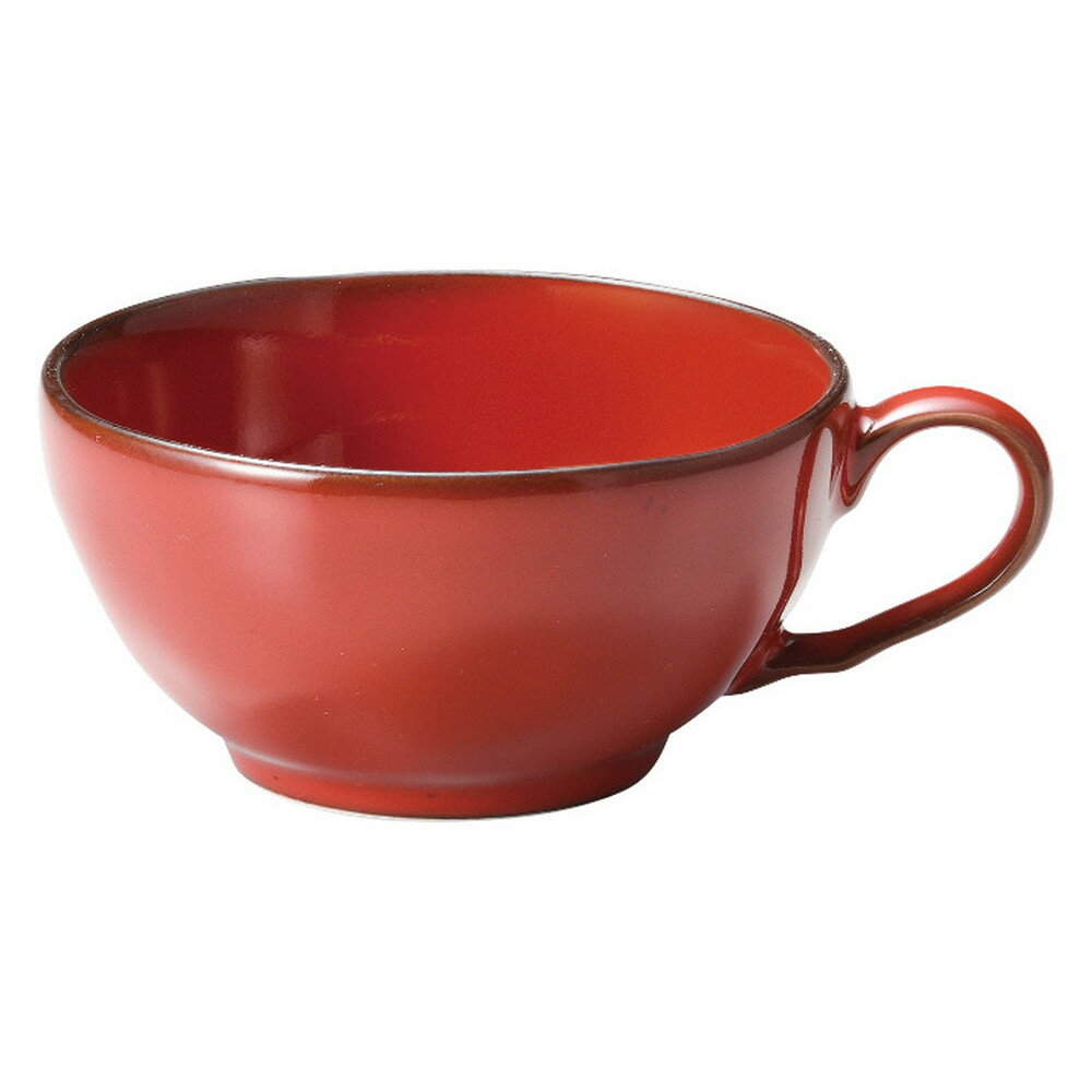 ラフェルム ヴィンテージレッド 片手スープカップ [ L14.2 x S11 x H5.6cm 305cc ] | スープ碗 スープ スープマグ 汁椀 人気 おすすめ 食器 洋食器 業務用 飲食店 カフェ うつわ 器 おしゃれ かわいい ギフト プレゼント 引き出物 誕生日 贈り物 贈答品