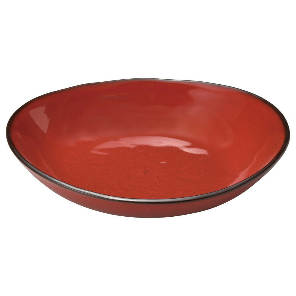 ラフェルム ヴィンテージレッド 22.5cm深皿 [ L22.5 x S21.8 x H4.6cm ] | 楕円 皿 形プラター 丸 パスタ 人気 おすすめ 食器 洋食器 業務用 飲食店 カフェ うつわ 器 おしゃれ かわいい ギフト プレゼント 引き出物 誕生日 贈り物 贈答品