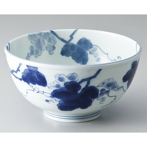 多用碗 藍染ぶどう軽量丼(小) [D13 x 7.5cm] | 丼ぶり カフェ丼 鉢 ラーメン そば うどん ボウル 食器 業務用 飲食店 カフェ うつわ 器 おしゃれ かわいい ギフト プレゼント 誕生日 贈り物 贈答品