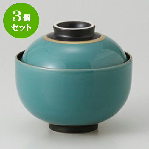 楽天市場】 3個セット 蓋物 古代青地 菓子碗 10.8 x 10cm 356g 煮物 ...