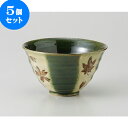 5個セット ☆ 多用碗 ☆ 織部間取春秋 反茶碗 [ 12.2 x 7cm 190g ] | ちゃわん お茶碗 飯碗 ご飯茶碗 白米 人気 おすすめ 食器 業務用 飲食店 カフェ うつわ 器 おしゃれ かわいい ギフト プレゼント 引き出物 誕生日 贈り物 贈答品