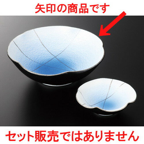 ☆ 特選刺身 ☆ コバルト銀彩 梅型刺身鉢 [ 14.8 x 4.4cm 230g ] | 和食器 刺身 鉢 ボウル 料亭 ホテル ..