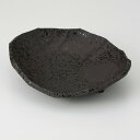 ☆ 向付 ☆ 炭化丸紋吹 筋彫三ツ足皿 [ 22.5 x 19 x 5.8cm 530g ] | 和食器 鉢 小鉢 ボウル 浅鉢 料亭 ホテル 食器 業務用 飲食店 カフェ うつわ 器 おしゃれ かわいい ギフト プレゼント 内祝い 誕生日 贈り物 贈答品 おすすめ