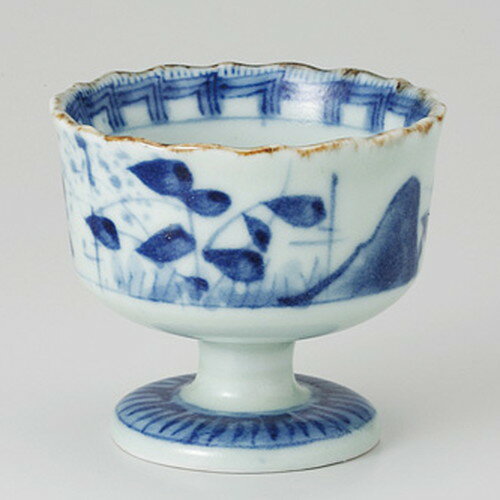 ☆ 特選小付 ☆ 古染泡青磁 高台小付 [ 7.5 x 6.8cm 135g ] | 和食器 鉢 小鉢 ボウル 料亭 ホテル 食器 ..