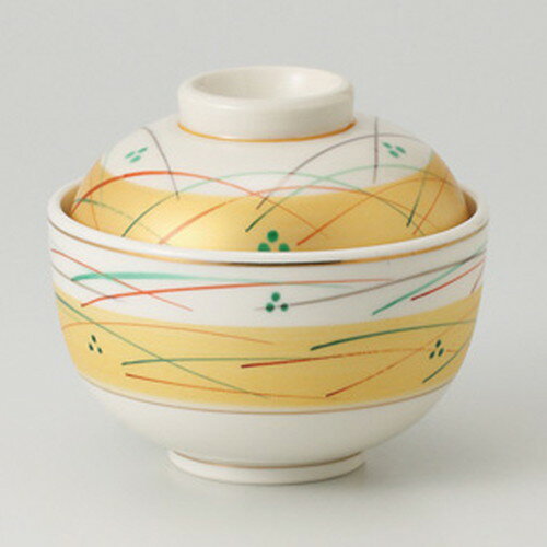 ☆ 蓋物 ☆ 高麗金彩武蔵野 煮物碗（大） [ 11.4 x 9.7cm 440g ] | 煮物 料亭 旅館 割烹 碗 人気 おすすめ 食器 業務用 飲食店 カフェ うつわ 器 おしゃれ かわいい ギフト プレゼント 引き出物 誕生日 贈り物 贈答品