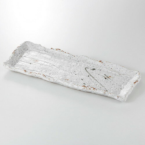 ☆ 盛込皿 ☆ 織部散らし 長皿 [ 41.5 x 16 x 2.7cm 1410g ] | 盛り皿 盛皿 人気 おすすめ フルーツ皿 パーティー パスタ皿 食器 業務用 飲食店 カフェ うつわ 器 ギフト プレゼント 引き出物 誕生日 贈り物 贈答品 おしゃれ かわいい(3)