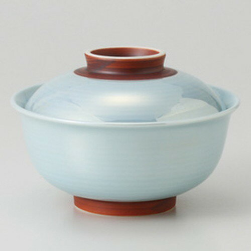 ☆ 蓋物 ☆ パール青地 煮物碗 [ 12.8 x 8.8cm 365g ] | 煮物 料亭 旅館 割烹 碗 人気 おすすめ 食器 業..