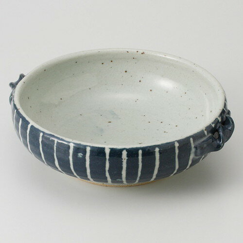 ☆ 盛鉢 ☆ 貫入青粉引 手付鉢 [ 22.5 x 20 x 6.5cm 713g ] | 盛り鉢 盛鉢 万能 取り鉢 おすすめ 食器 業..