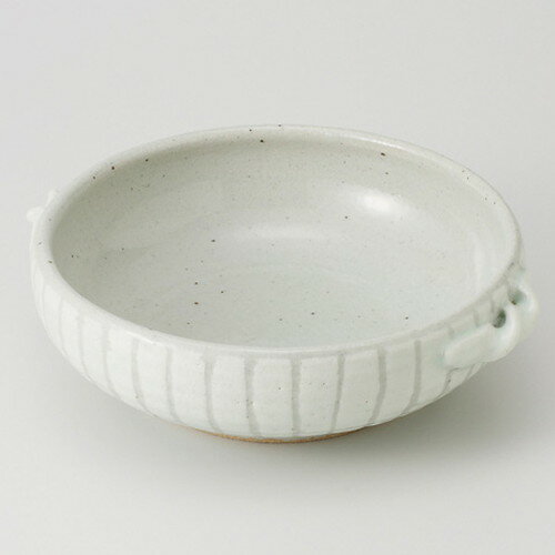 ☆ 盛鉢 ☆ 貫入白粉引 手付鉢 [ 22.5 x 20 x 6.5cm 713g ] | 盛り鉢 盛鉢 万能 取り鉢 おすすめ 食器 業..