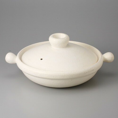 ☆ 土鍋 ☆ 白 （小）和洋鍋 [ 28 x 22 x 13cm ] | 土鍋 3人用 4人用 大人数 鍋パ インスタ あったかい ..