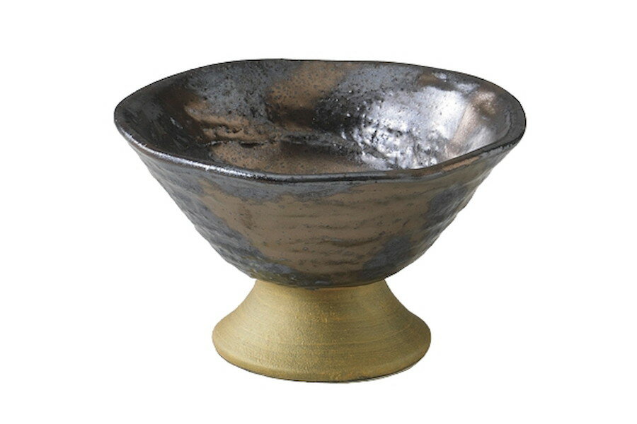 金なぶり 3.5高台鉢[11.8x7.2cm] |和食器　金　黒　おしゃれ　おすすめ